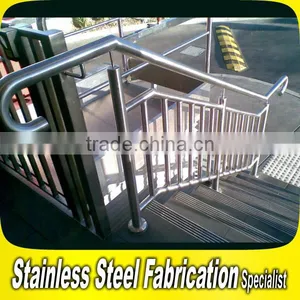 304 Stainless Steel Stair Railing Prefab Outdoor Metal Railing thumbnail-2