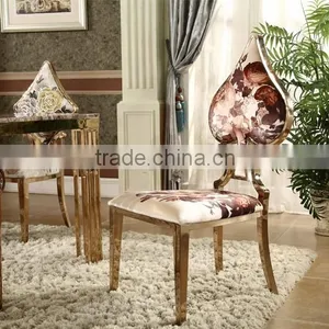 Flower Shape Fabric Cover Dining Chair for Hotel thumbnail-5