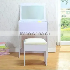 Fashion Dresser Set Princess Dressing Table For Girl With Stool European Style Pink Color Dresser K/D Package 60*40*74cm thumbnail-2