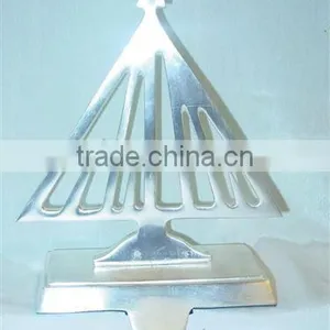 Aluminum Stocking Holders,Silver Plated Metal Stocking Holders,X-mas Stocking Holders,Christmas Silver Plated Stocking Holders thumbnail-1