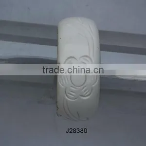 Chunky White Resin Bracelet With Curving Available in Various Colours thumbnail-1