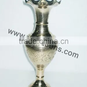 Beautiful New Style Silver Finish Home Decoration Metal Vase thumbnail-3