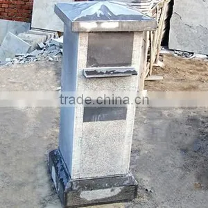 Outdoor Decoration Cheap Antique Granite Stone Mailbox Wholesale thumbnail-1