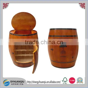 225L Wooden Wine Barrel Shape Whiskey Wine Barrel Shelf thumbnail-1