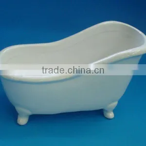 April New Arrival Ceramic Mini Bathtub Soap Dish thumbnail-1