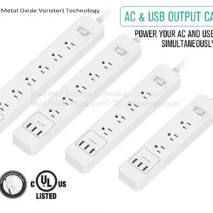 UL Listed Surge Protector Us Multi Function Extension Socket With 4 AC Outlet thumbnail-2