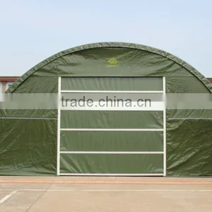 Portable Steel Frame Fabric Building , Farming and Salt Storage Shelter, Warehouse Tent thumbnail-1