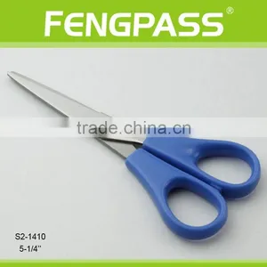 S2-1410 5-1/4" 2CR13 Stainless Steel ABS Plastic Handle Stationery Scissors / Office Scissors Sharp Tip thumbnail-1