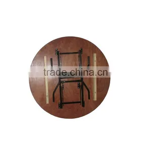 Natural Plywood Dining Folding Table for Banquet Wedding thumbnail-3
