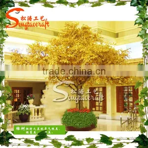 New Design Artifical Wishing Tree Plastic Tree Fake Artificial Golden Artificial Trees for Sale thumbnail-1