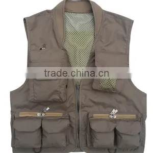 2017 New Arrival Plus Size Male Outdoor Casual Multi-pocket L-4XL Film Vest Jacket thumbnail-1