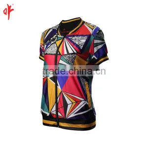 Comfortable Custom White and Black With Zipper Women's Cycling Jersey thumbnail-3