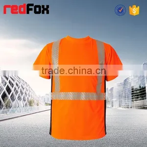 Reflectiven Safety T-shirt Europe Safety Red T-shirts Polo Stock Safety T-shirt thumbnail-2
