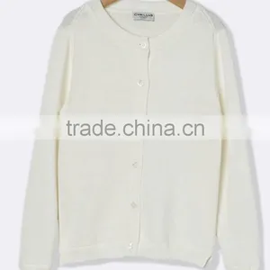 High Quality 100% Cotton Round Neckline Stylish Girls Sweater Cardigan (BKNB24) thumbnail-1