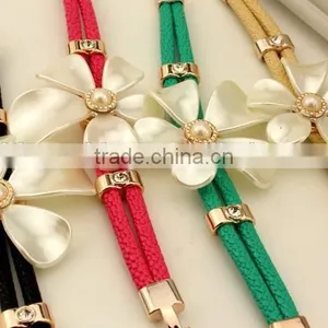 American Summer Leather Flower Bracelets,beach Holiday Gift Bracelets,cheap Promotion Bracelet thumbnail-3