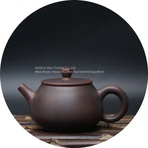 Teapot Nixing Pottery Teapot Hand Painting Tea Ware Money Comes Everyday Tea Set thumbnail-3