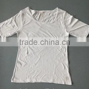 Stock Blank CVC Tshirts no Lable,lady t Shirt for Hotsale thumbnail-3