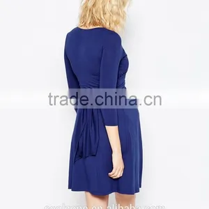 Wrap Front Design Soft-touch Maternity Wear Wholesale Maternity Clothes 2016 thumbnail-3