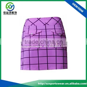 Black Plaid Tech New Style Customize Ladies Golf Skirts thumbnail-2