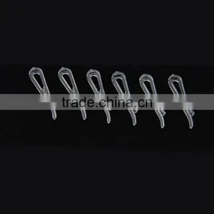 4.0*0.9*0.35cm Cheap U-shape Garment Accessory Transparent Plastic Clips for Packing thumbnail-2
