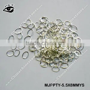 Nail Art Metal Stud 5.5x8mm Oval Silver Decorative Metal Studs for Nails thumbnail-1