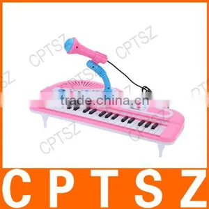 37 Keys Cartoon Mini Electronic Keyboard Music Toy With Microphone and USB Port Educational Electone Gift for Children Kids Babi thumbnail-1