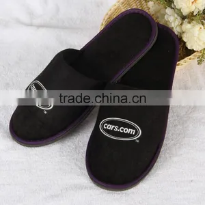 Black Five Star Hotel Terry Cloth Slipper thumbnail-1