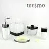 Transparent Outside Abrasion Resistance Polyresin Bathroom Set WBP0223B thumbnail-1
