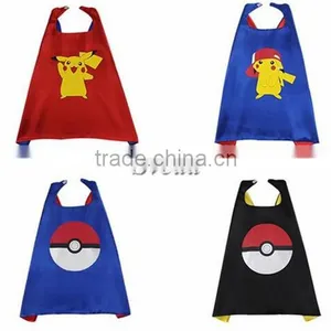 High Quality Pocket Monster Pikachu Cloak With Mask 70cm Halloween Cosplay Pokemon Pikachu Mask thumbnail-5
