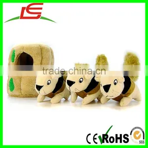 China Suppliers Plush Puppies Doll Hide A Squirrel for Dog Toy thumbnail-3