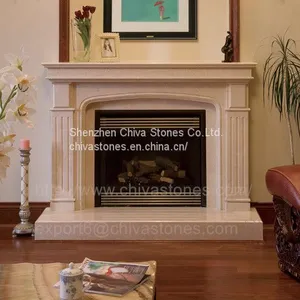 Simple Fireplace Design Economy Marble Fireplace Factory Price Cheap Fireplace thumbnail-1