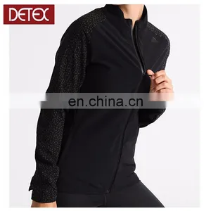 Women Supernova Storm Sofeshell Sports Custom Black Track Jacket thumbnail-1