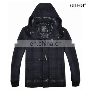 Classic Men Customized Diamond Lined Wool Coats thumbnail-1