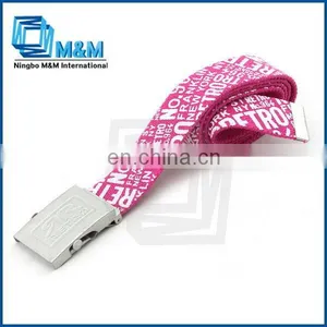 Canvas Belt With Silk Printing Fabric Belt Buckle thumbnail-1