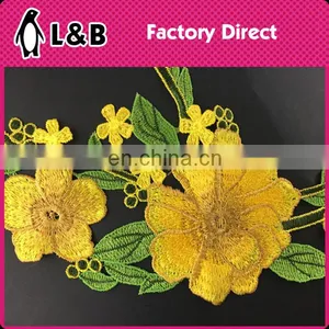 2017 Fashion Garment Accessories Crochet Chemical Collar Embroidered Designs Flower Polyester Neck Lace in Pair Collar Lace thumbnail-6