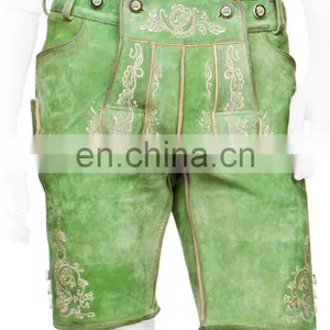 German Bavarian Oktoberfest Trachten Men Short Kurze Lederhosen (Traditional Garments) thumbnail-1