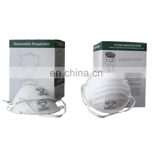 EN, CE, ISO Approved Cheap Medical Grade Disposable N95 Mask With or Without Valve Used for Breathing Protection thumbnail-1