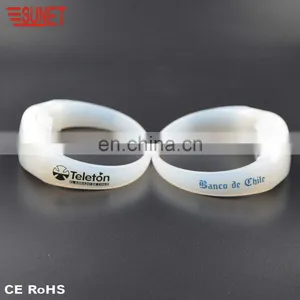 Night Safety Sport Event Light 2017 Bracelet Material Silicone+ABS Remote Controlled Bracelet Flashing 15 Colors thumbnail-2