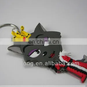 Wolnie Custom Double Sided Logo Soft Pvc 3D Keychains/rubber Keyrings thumbnail-1