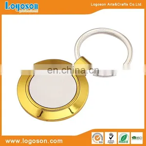 Wholesales OME&ODM Design Blank Sublimation Keychain Coin Shape Keyring thumbnail-5