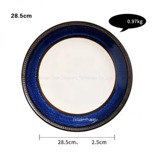 Wholesale Price Creative Blue Under-glazed Ceramic Tableware Set With Mug thumbnail-3