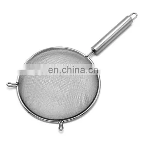Stainless Steel Kitchen Tool Mesh Strainer With Handle thumbnail-1