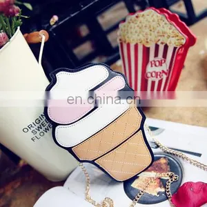 Casual Women's Bag 2018 New Food Series Hamburger Fries Popcorn One-shoulder Diagonal Chain Small Bag Trend thumbnail-4