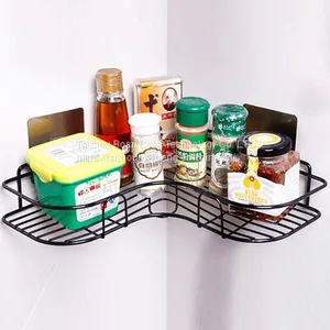Metal Bathroom Corner Bathroom Storage Rack Space Saving Bracket thumbnail-3