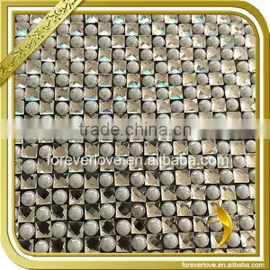 Rhinestone Diamond Ceramic Bead Mesh Self Adhesive Sticker Sheet FRM-195 thumbnail-1