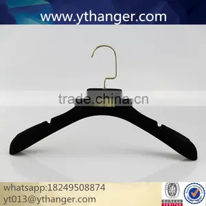 CY-626 Grey Suit Velvet Hanger on Shoulder Flocking Velvet Hanger for Wholesale Clothes thumbnail-4