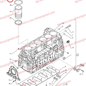 FPT IVECO CASE Cursor9 F2CFE614A*B041/F2CGE614F*V004 5802431166 Cylinder Liner O-ring (black) 99459176 thumbnail-3