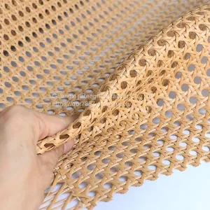 Natural Mesh Rattan Woven Material Indonesia Primary Color Real Imitation Rattan Octagonal Hexagonal Square Ceiling Veneer Decoration thumbnail-1