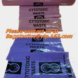 Biohazard Treatment Bags, Sterilized Bags, Disposal Bags, Waste Sacks, Hazardous Waste Bag With Ties thumbnail-1