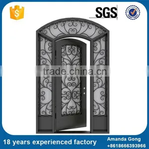 Professional Design Black Wrought Iron Door Furniture Hardware thumbnail-1